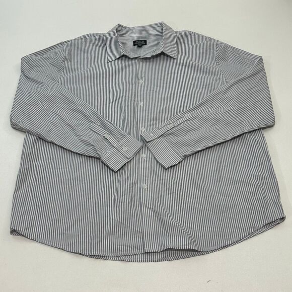 Other - Abbott Elementary Button-Up Shirt Gray White Stripe, Size XXL